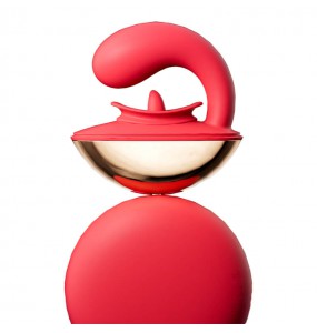 DouxRuiMi - Moonlight Treasure Box Lick Vibrator (Chargeable - Red)